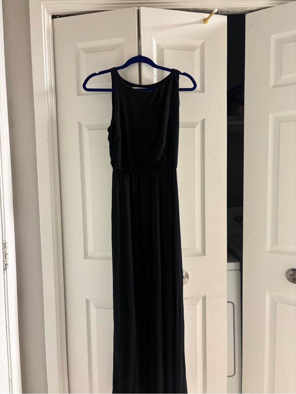 LOFT Black Sleeveless Maxi Dress